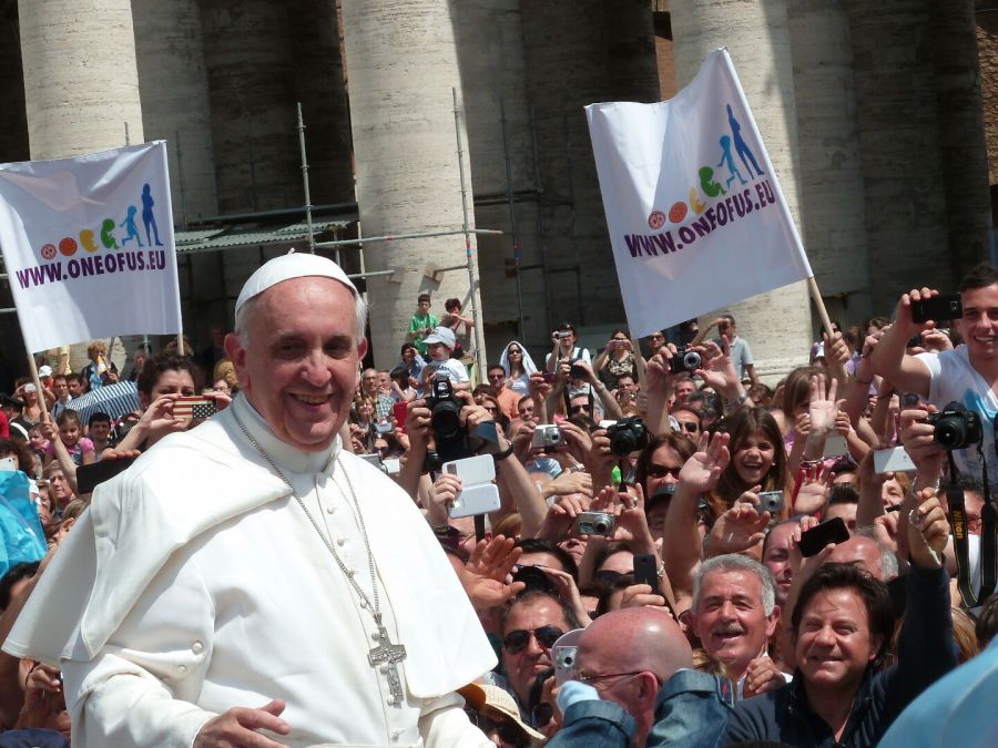 Il Papa durante un'udienza