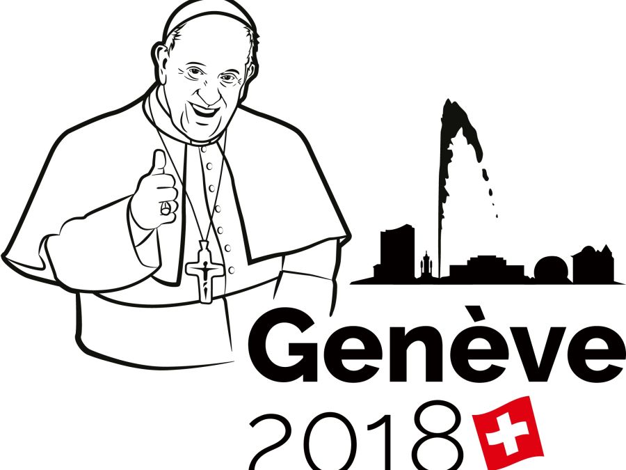 Uno dei loghi della visita del Papa a Ginevra