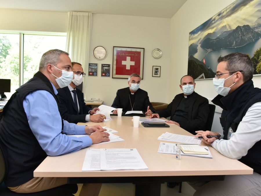 Un momento dell'incontro di questa mattina a Bellinzona
