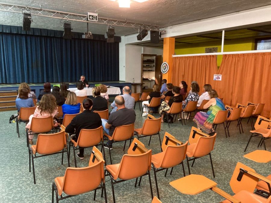 Incontro a Besso tra il vescovo di Lugano e i docenti di religione (10.9.2022)
