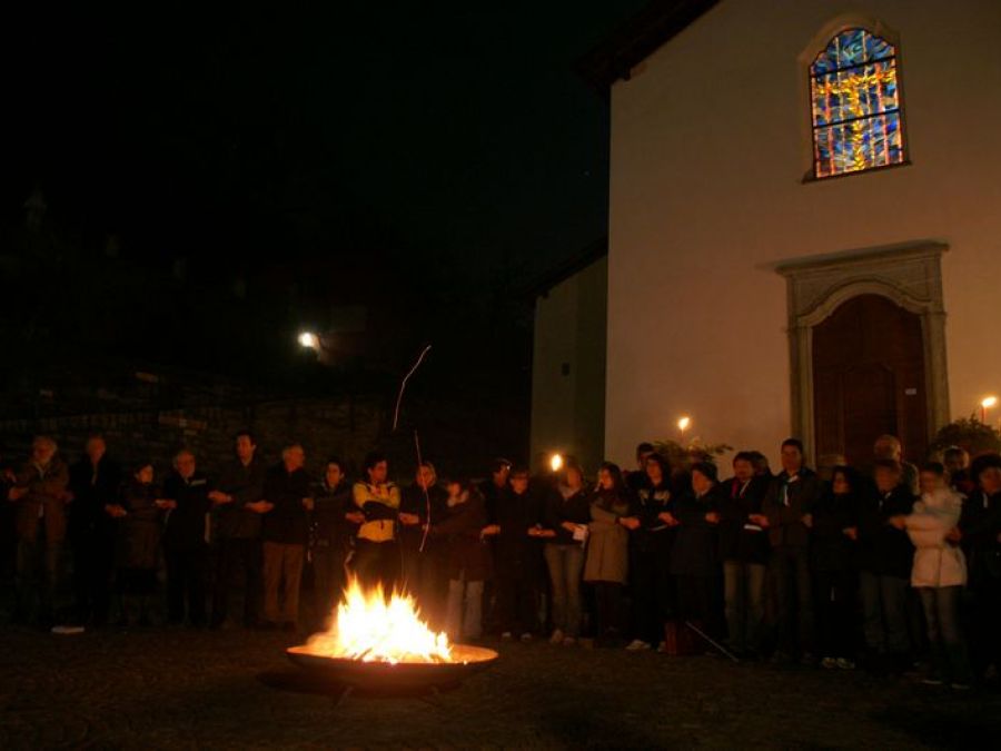 Il Gruppo Sezione Scout Cattoliche al convento del Bigorio nel giorno della sua costituzione il 22 febbraio 2008