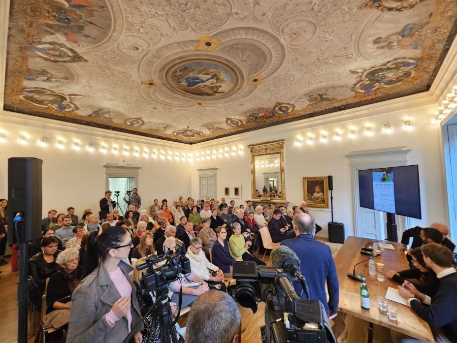 La conferenza di Neve Shalom mercoledì scorso a Lugano.