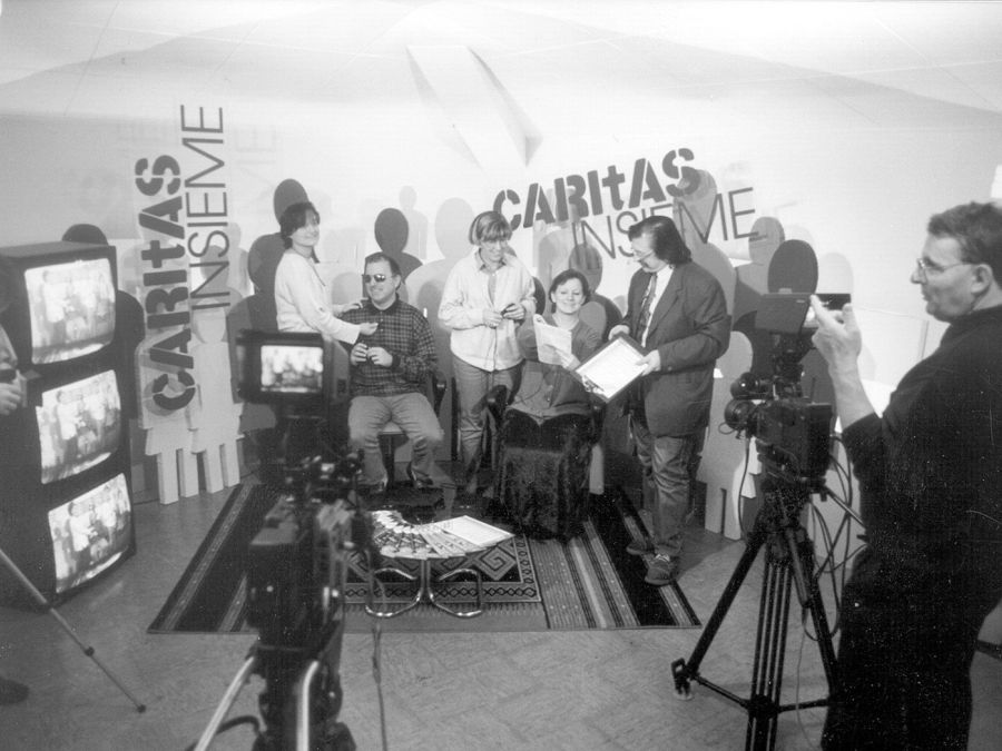 Il primo studio di Caritas Tv in un solaio