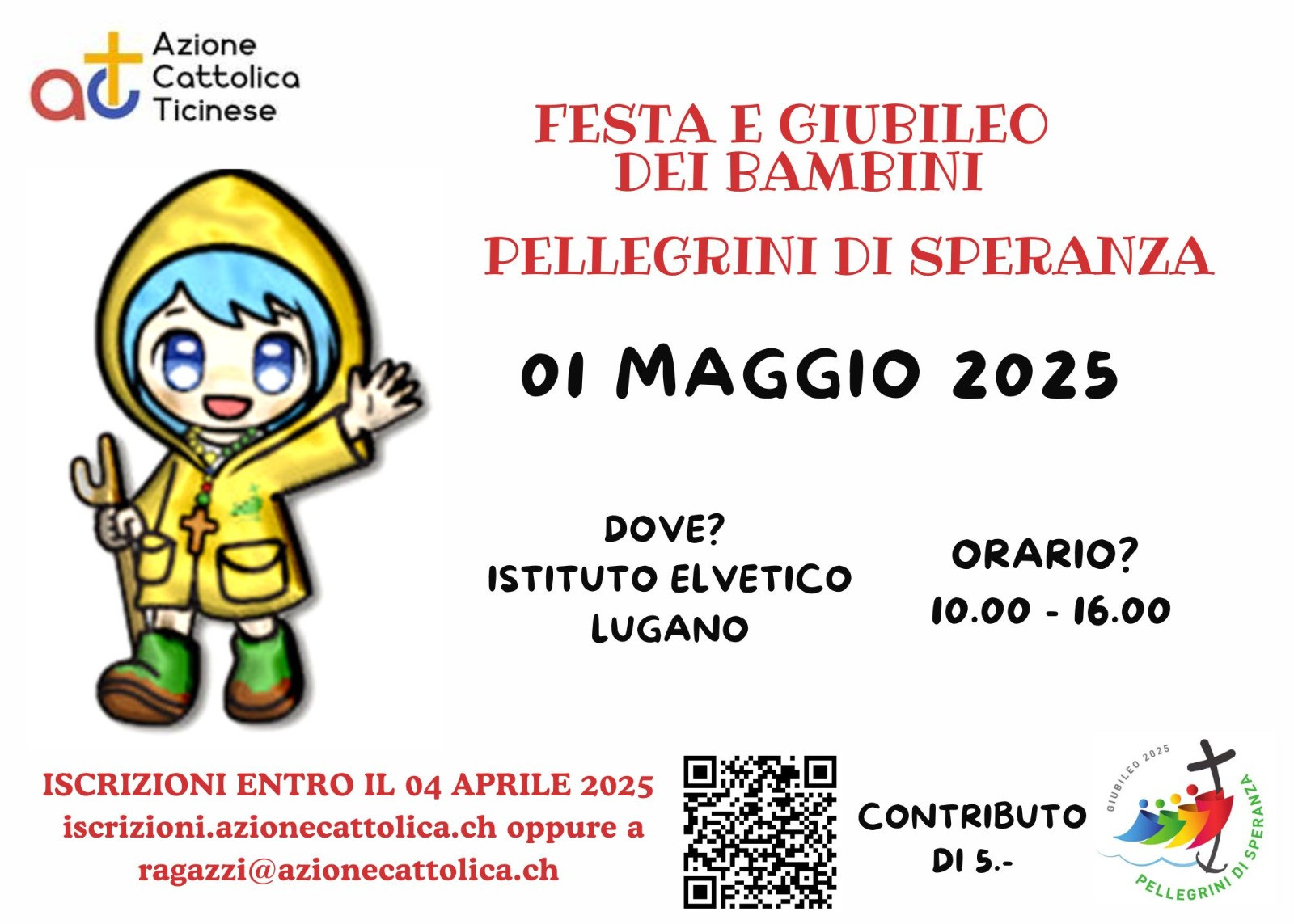 Il volantino del Primo Maggio 2025, festa dei bambini in Diocesi