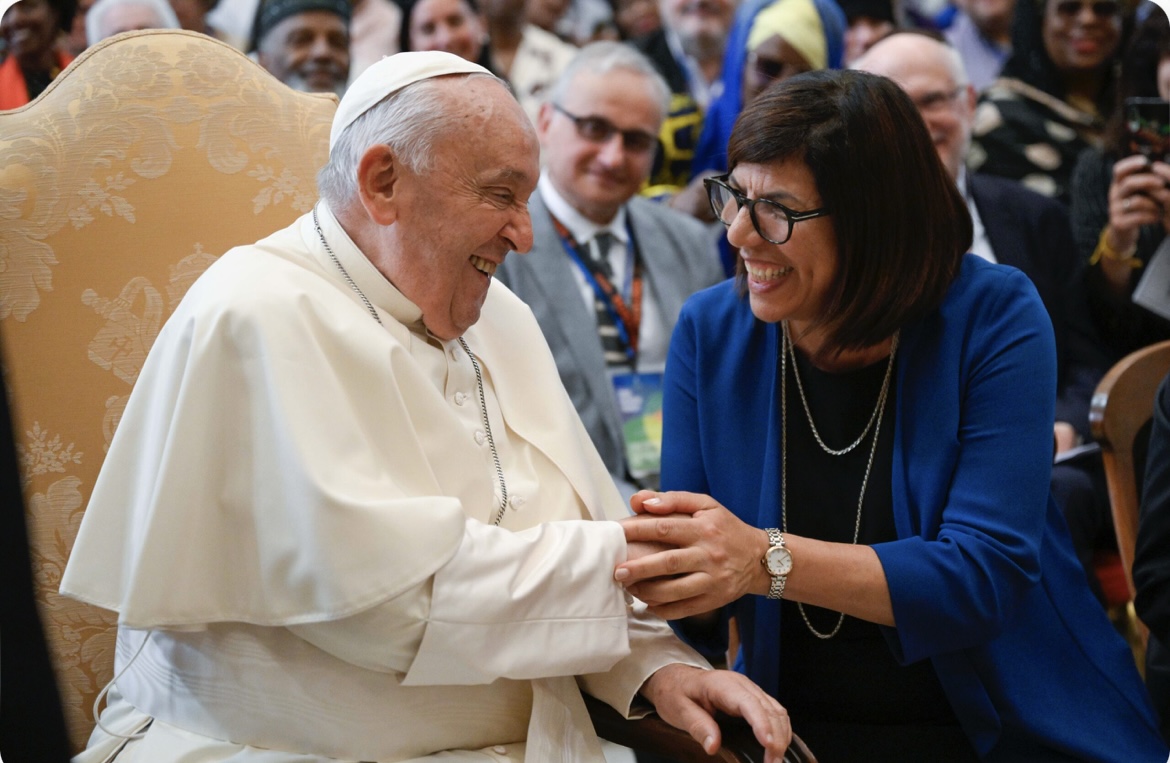 Papa Francesco con Margaret Karram, presidente del Movimento dei Focolari